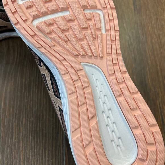 ASICS Black & Peach Patriot 11 twist running shoes SZ 6 - Picture 8 of 9